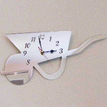 Wheelbarrow Clock Mirror - 40cm